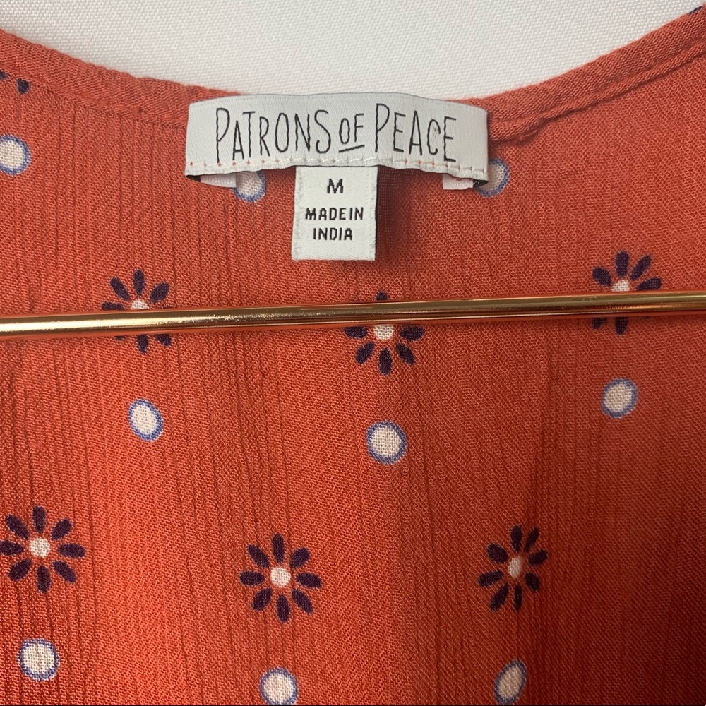PATRONS OF PEACE Floral Surplice Crop Top - Picture 8 of 10